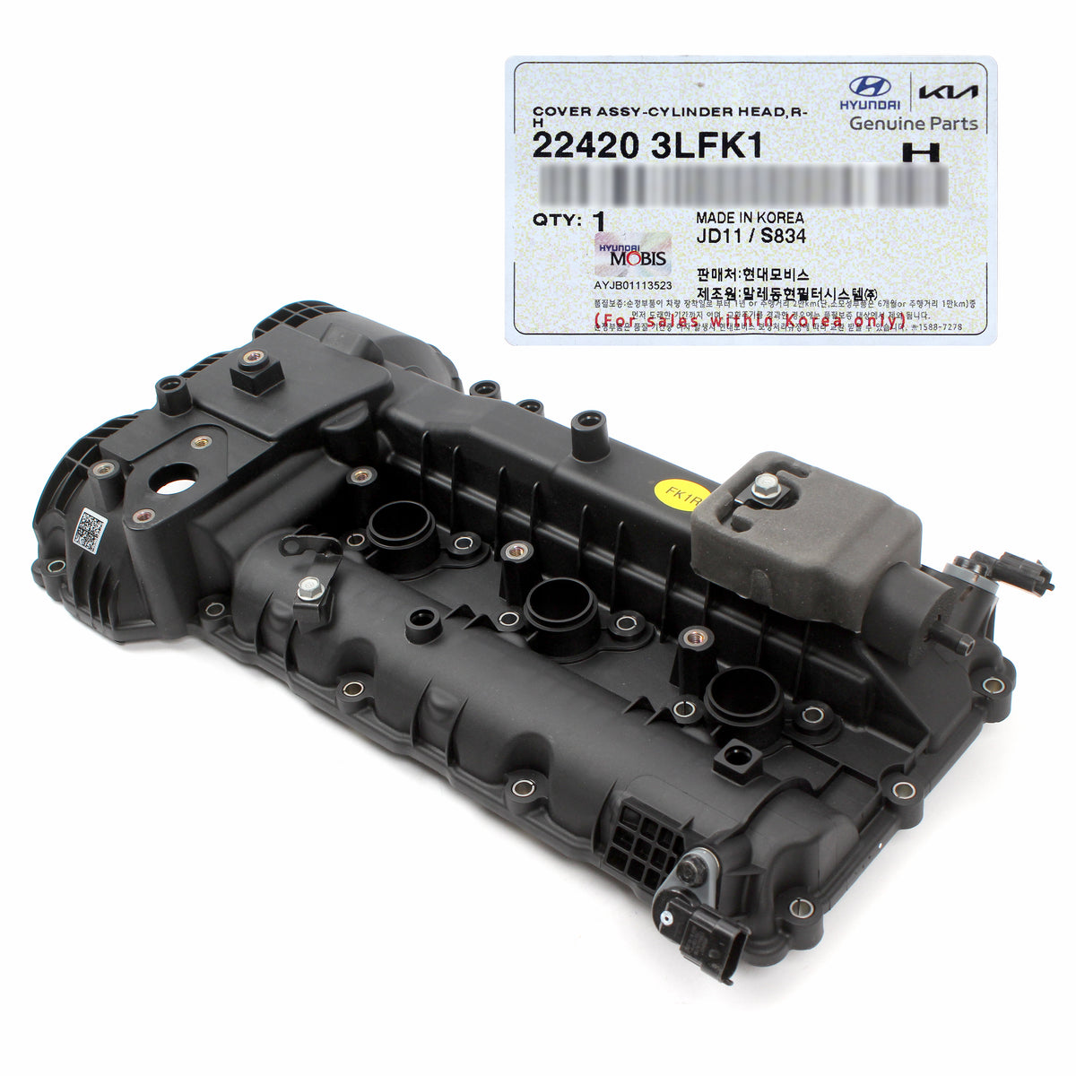 GENUINE Engine Valve Cover Right side Hyundai Kia 20-23 Telluride Palisade 3.8L 224203LFK1