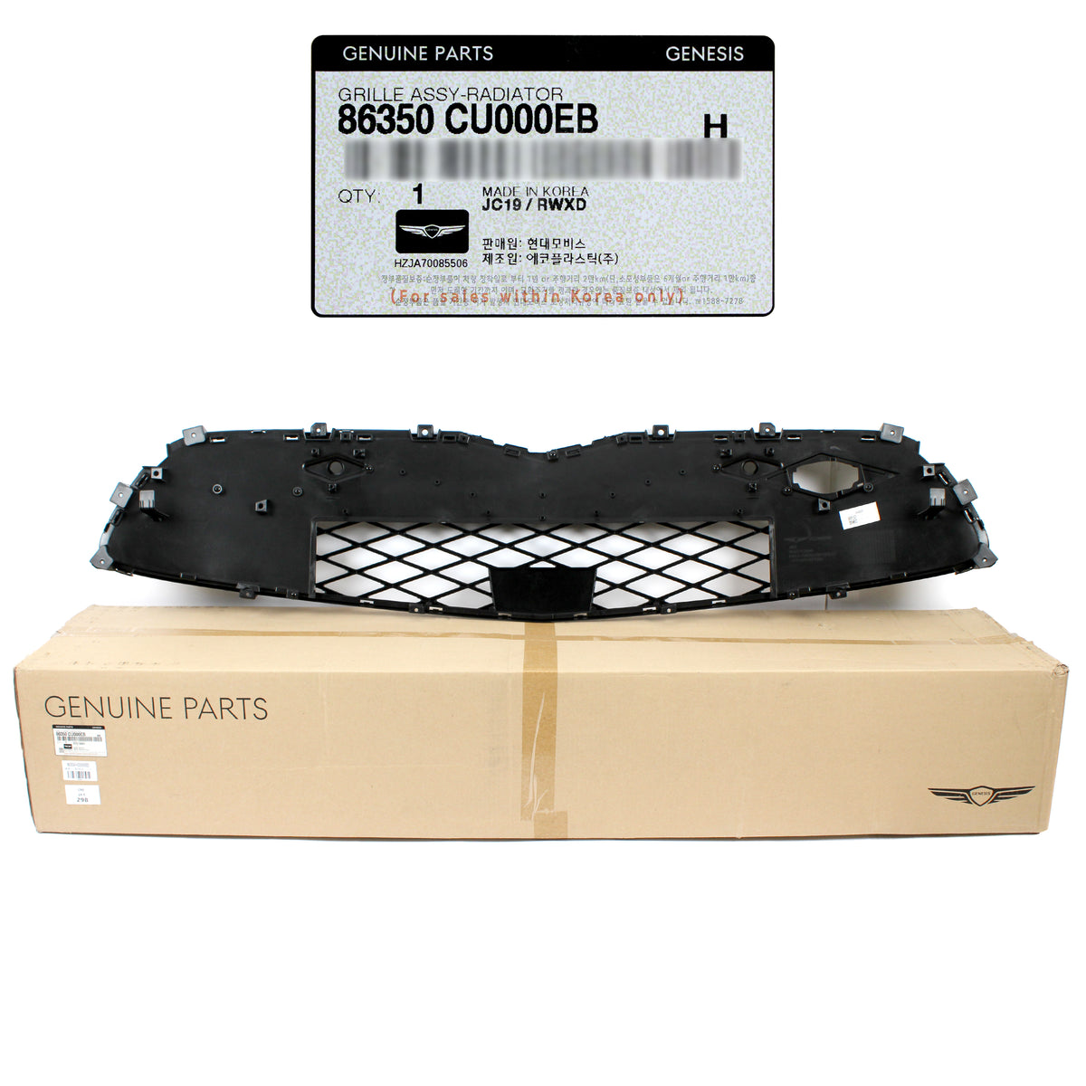 GENUINE Front Radiator Grille 2023-2024 Genesis GV60 BLACK 86350CU000EB