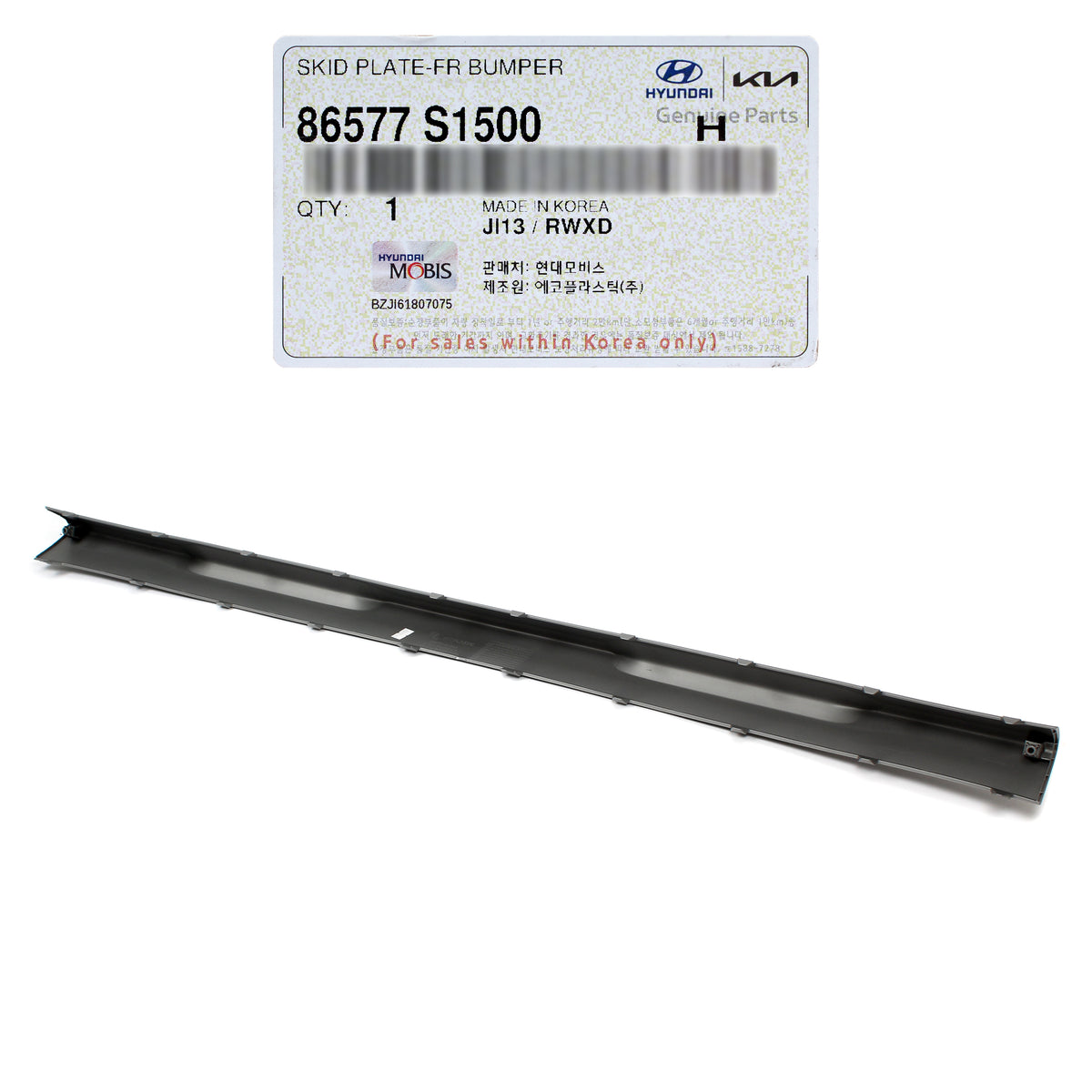 Genuine Front Bumper Skid Plate GRAY OEM Hyundai Santa Fe 2021-2023 86577S1500