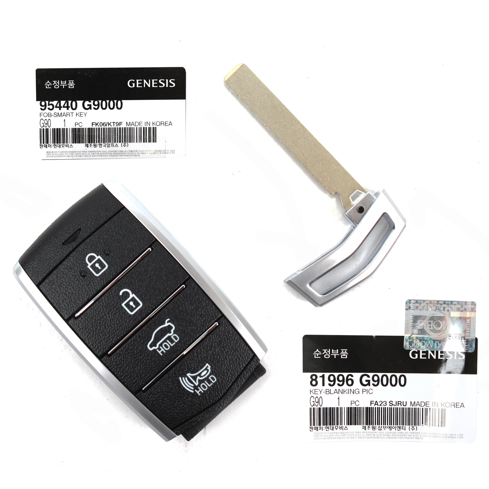 GENUINE FOB Smart Remote & Blanking Key for 2019 2020 GENESIS G70 95440G9000