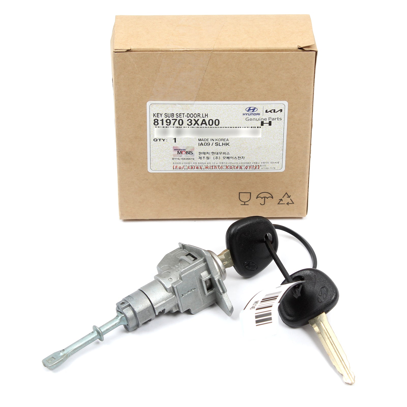 GENUINE Door Lock Cylinder LEFT Side for 2011-2016 Hyundai Elantra 819703XA00