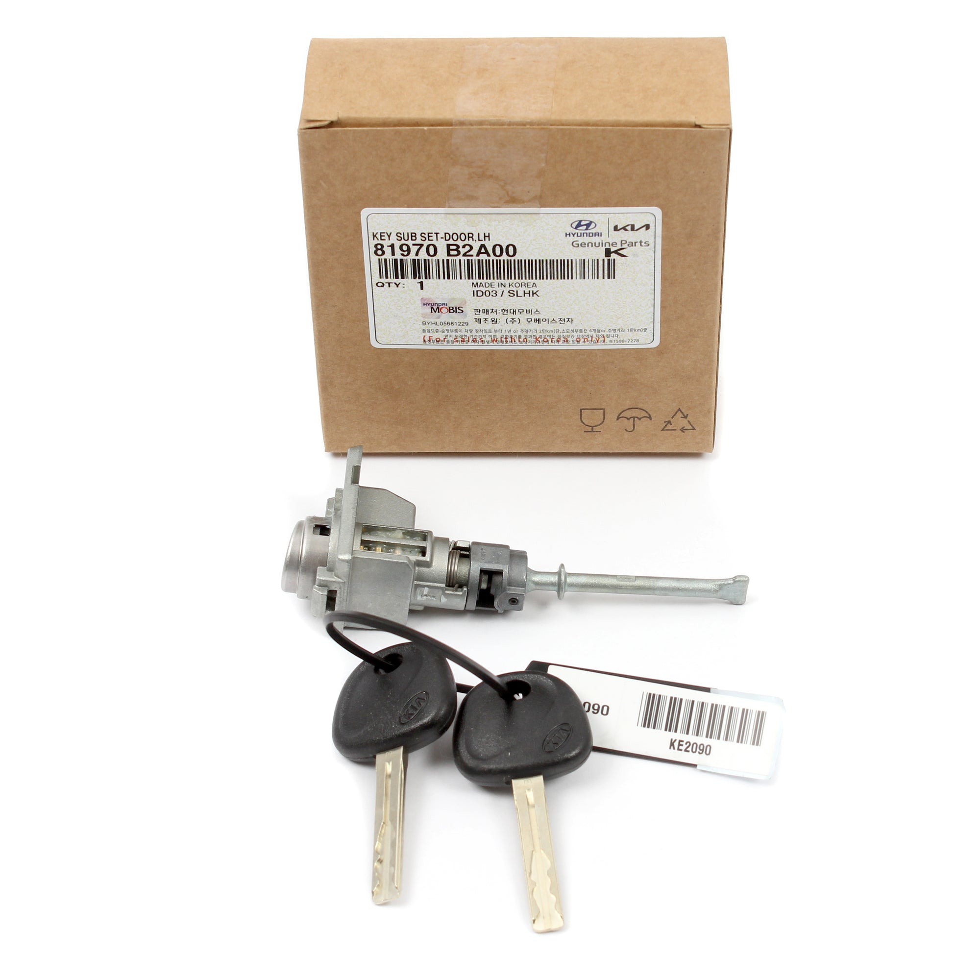 GENUINE Front Door Lock Cylinder & Keys LEFT for 2014-2019 Kia Soul 81970B2A00