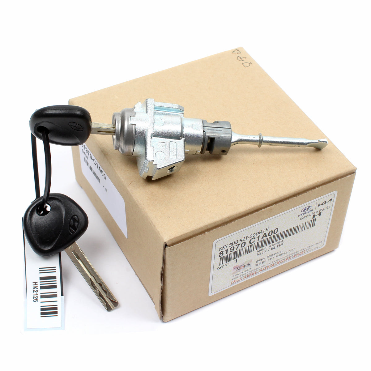 GENUINE Door Lock Cylinder w/ Keys LEFT LH for 15-19 Hyundai Sonata 81970C1A00