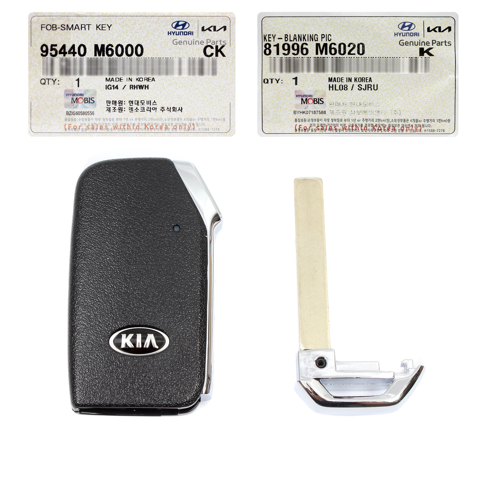 GENUINE FOB Keyless Entry Remote & Uncut Key for 2019-2021 Kia Forte 95440M6000