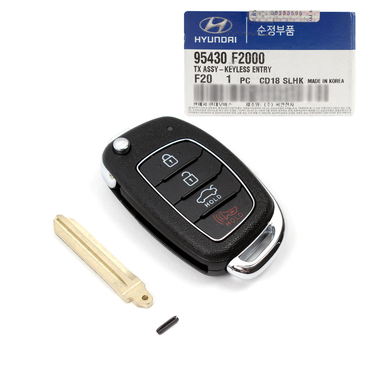 GENUINE Keyless Entry Remote &amp; Folding Key for Hyundai Elantra 17-18 95430F2000