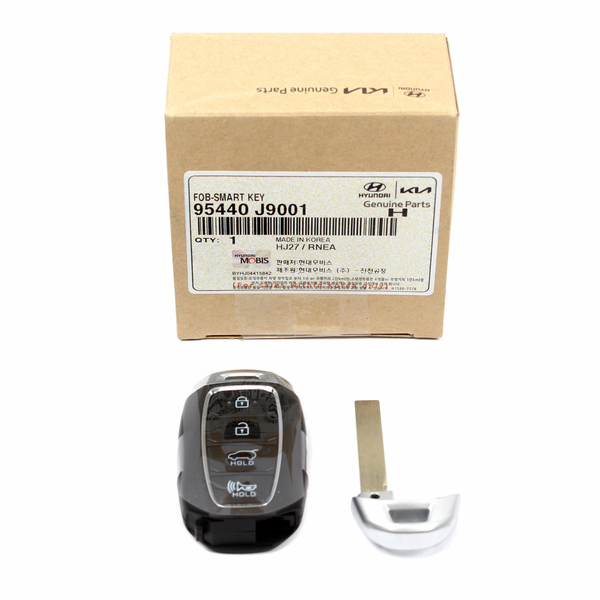 GENUINE FOB Keyless Entry Remote &amp; Uncut Key for 20-21 Kona / EV 95440J9001