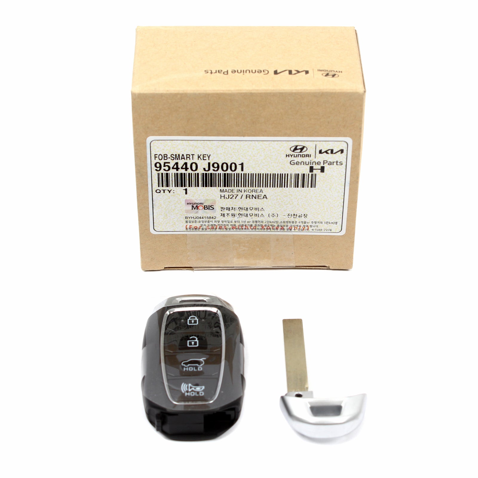 GENUINE FOB Keyless Entry Remote & Uncut Key for 20-21 Kona / EV 95440J9001