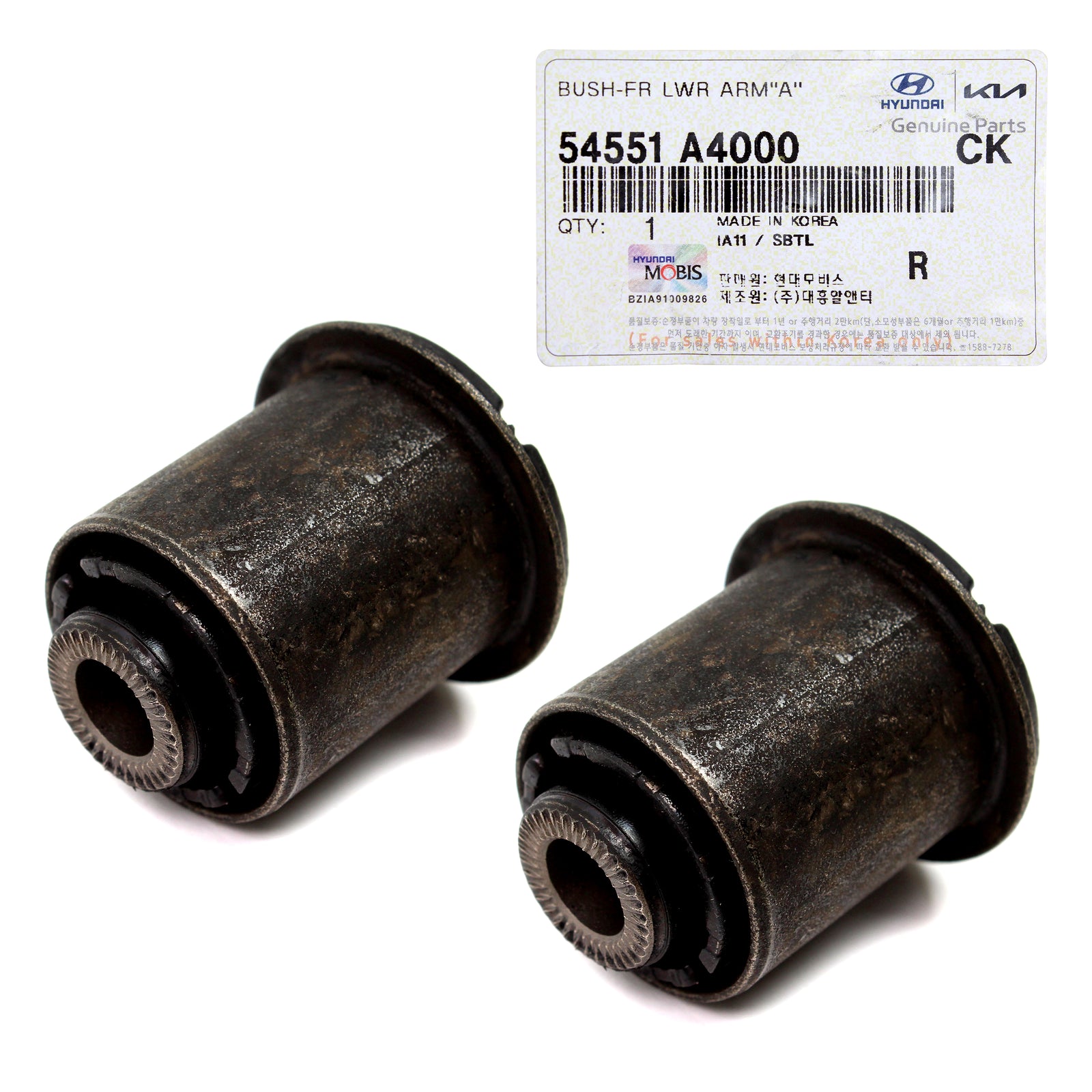 GENUINE Front Lower Control Arm Bushings 2PCS for 14-21 Hyundai Kia 54551A4000