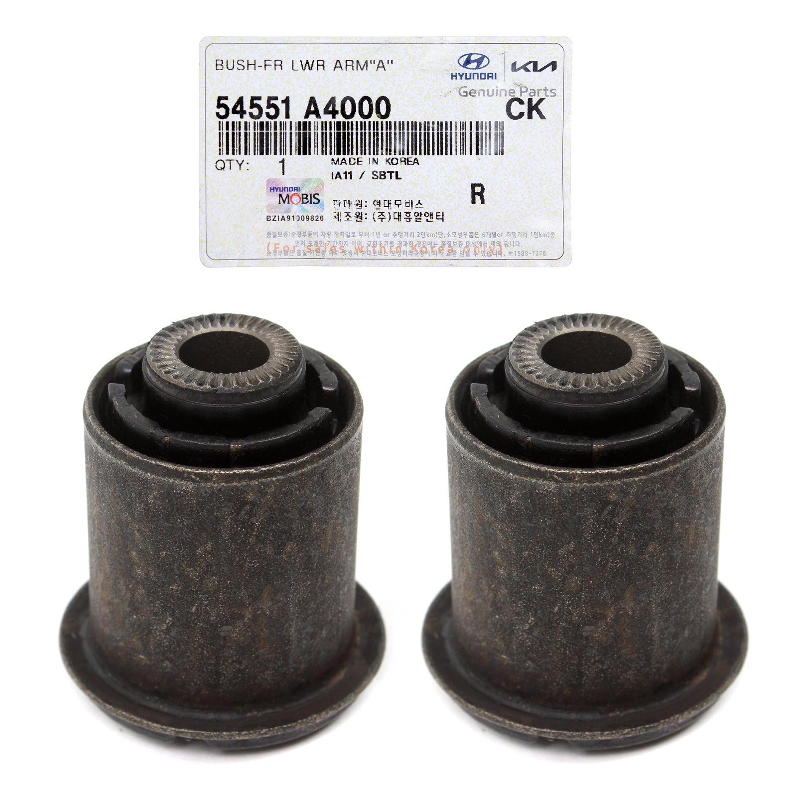 GENUINE Front Lower Control Arm Bushings 2PCS for 14-21 Hyundai Kia 54551A4000