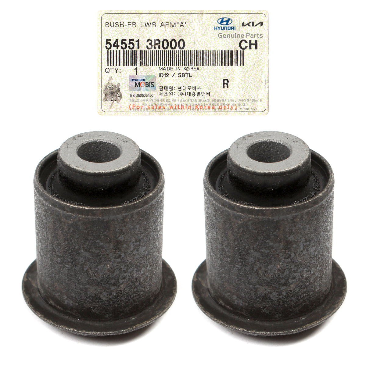 GENUINE Front Lower Control Arm Bushings 2PCS for 11-16 Hyundai Kia 545513R000