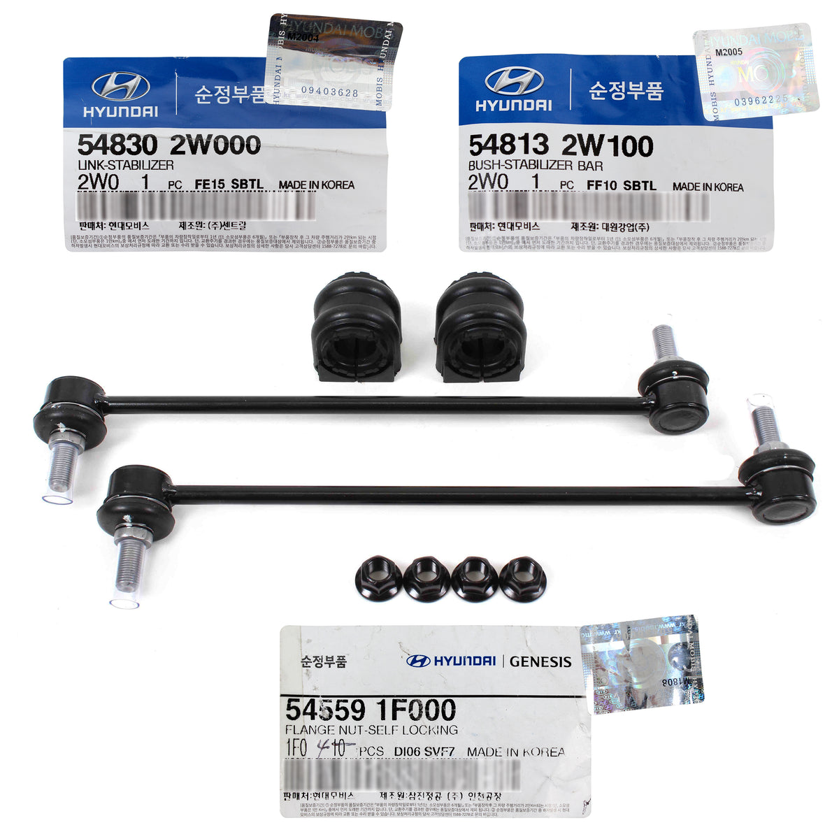 GENUINE FRONT Stabilizer Bar Link Bushing Bolts for 13-18 Santa Fe Sorento