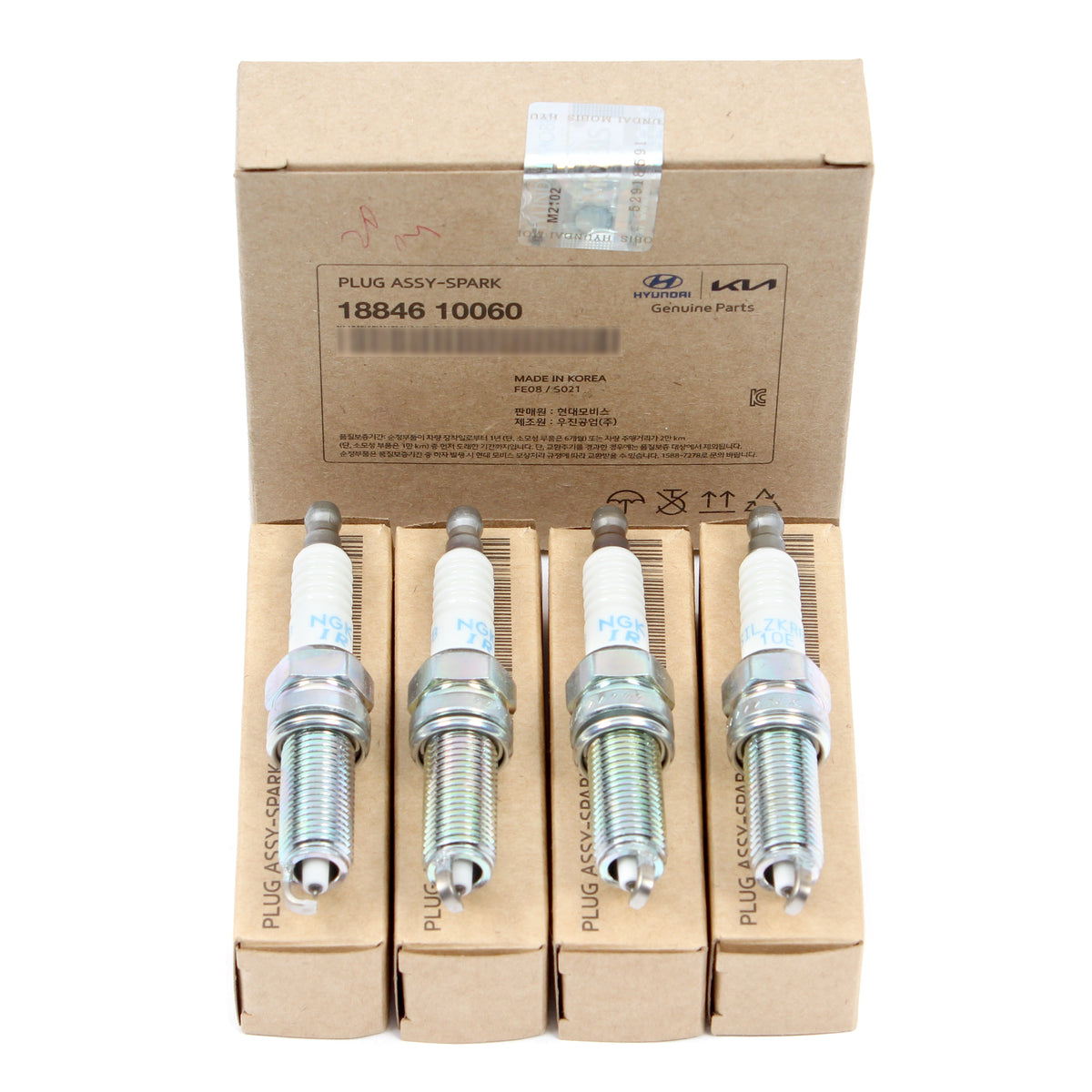 GENUINE Ignition Spark Plug X4 for 12-17 Accent Veloster Rio Soul 1884610060