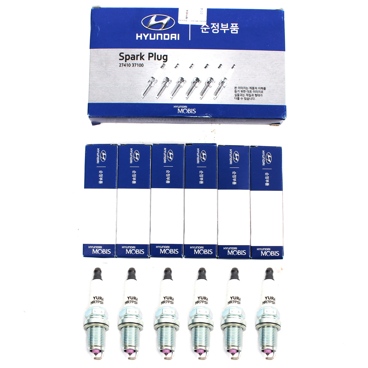 GENUINE Spark Plug 6PCS for Santa Fe Sonata Tiburon XG350 Amanti Sedona
