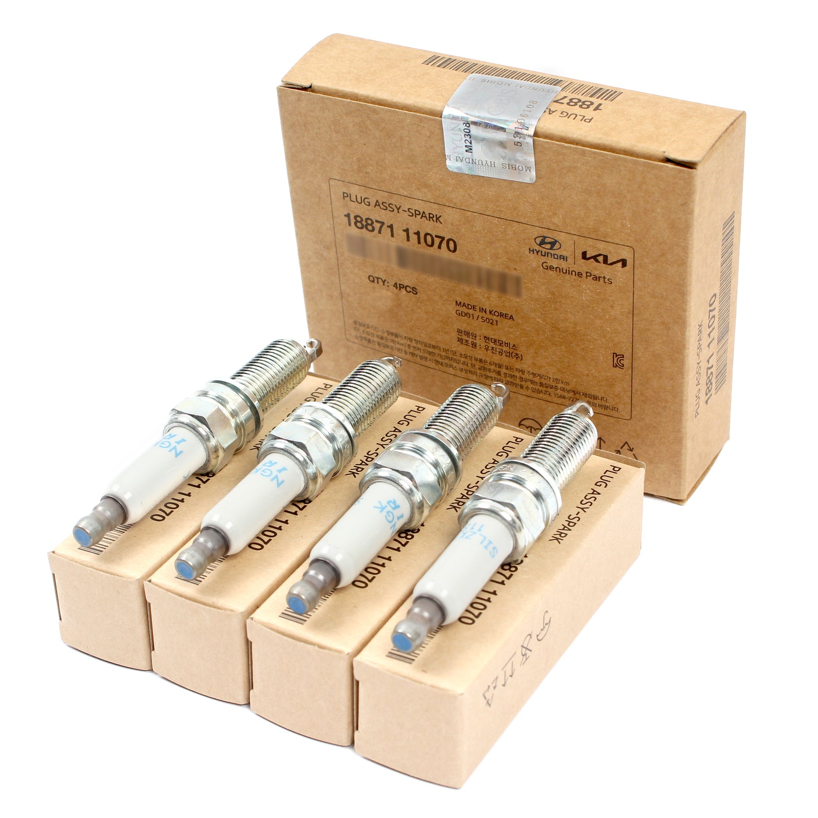 GENUINE OEM 4X Spark Plugs for 2020-2023 Hyundai Kia 1.6L 2.0L 2.5L 1887111070