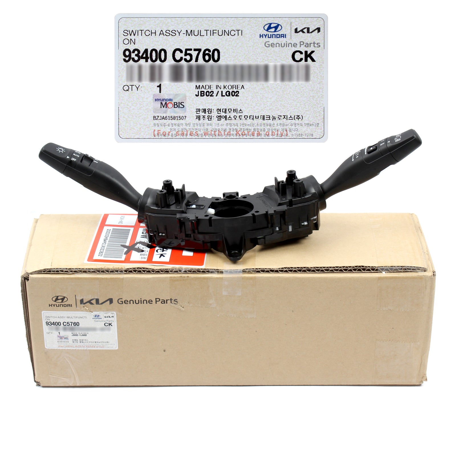 GENUINE Steering Column Multifunction Switch for 16-18 Kia Sorento 93400C5760