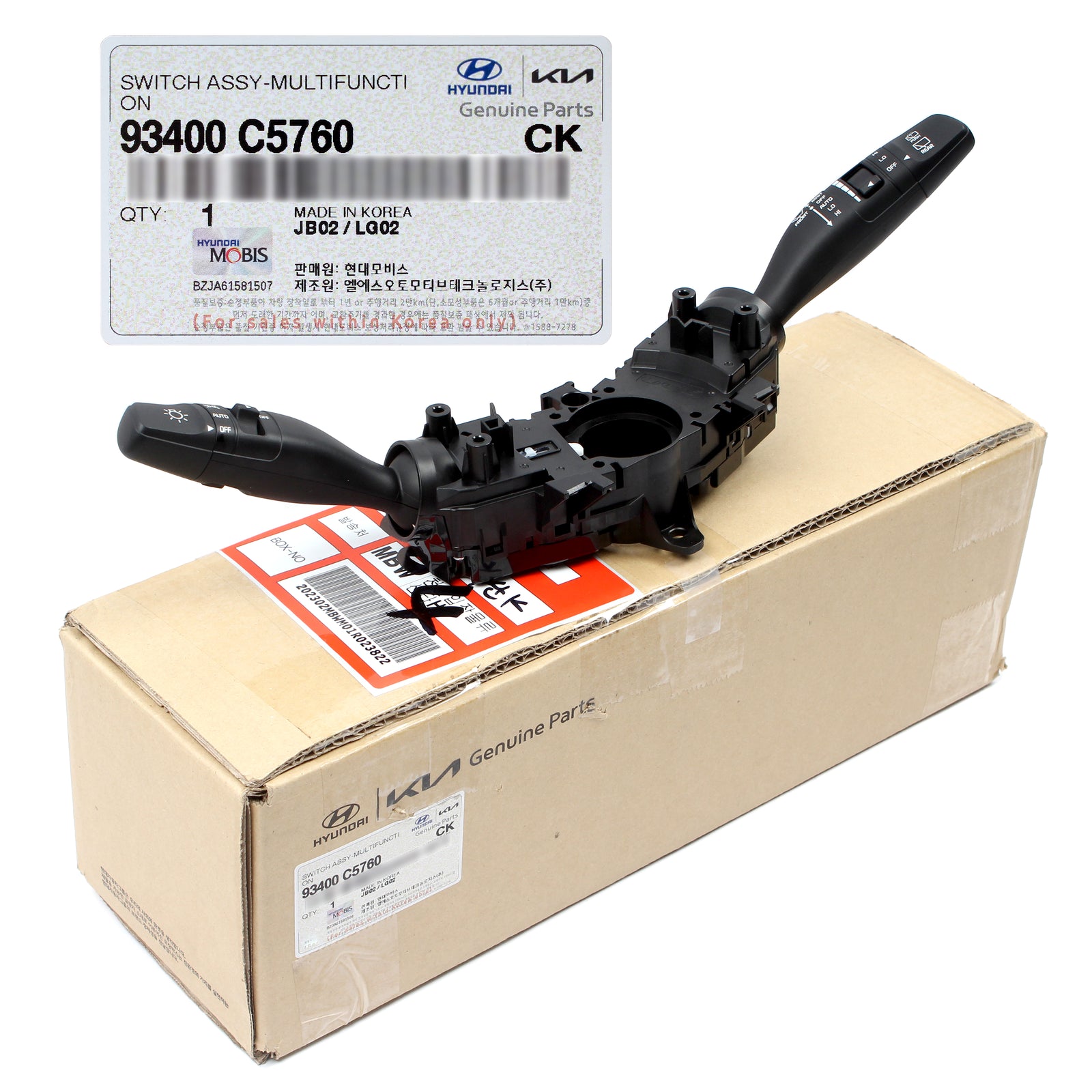 GENUINE Steering Column Multifunction Switch for 16-18 Kia Sorento 93400C5760