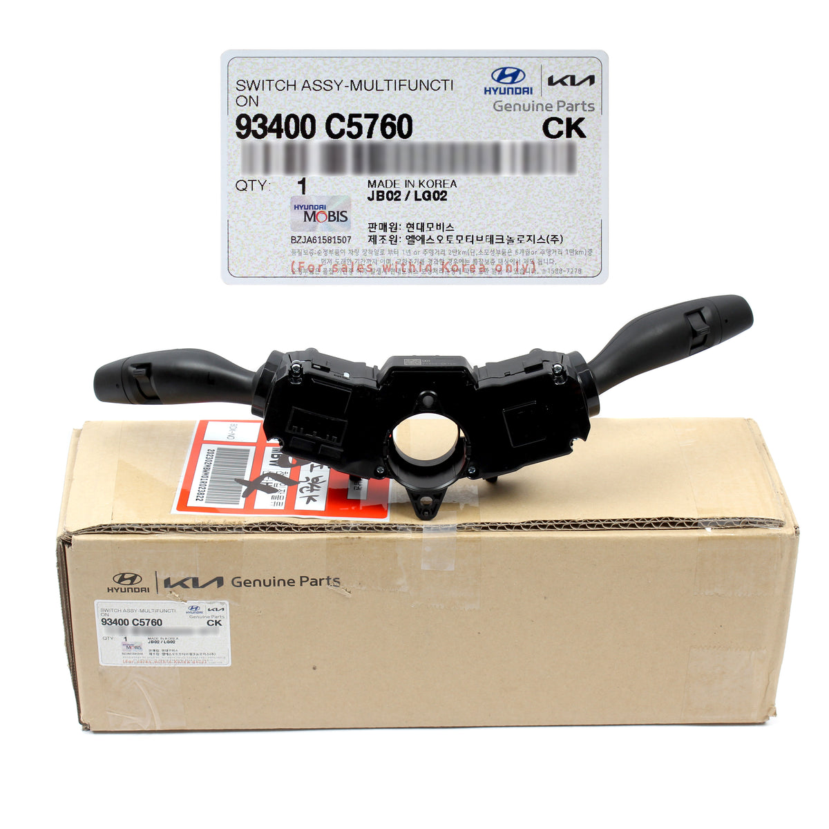 GENUINE Steering Column Multifunction Switch for 16-18 Kia Sorento 93400C5760