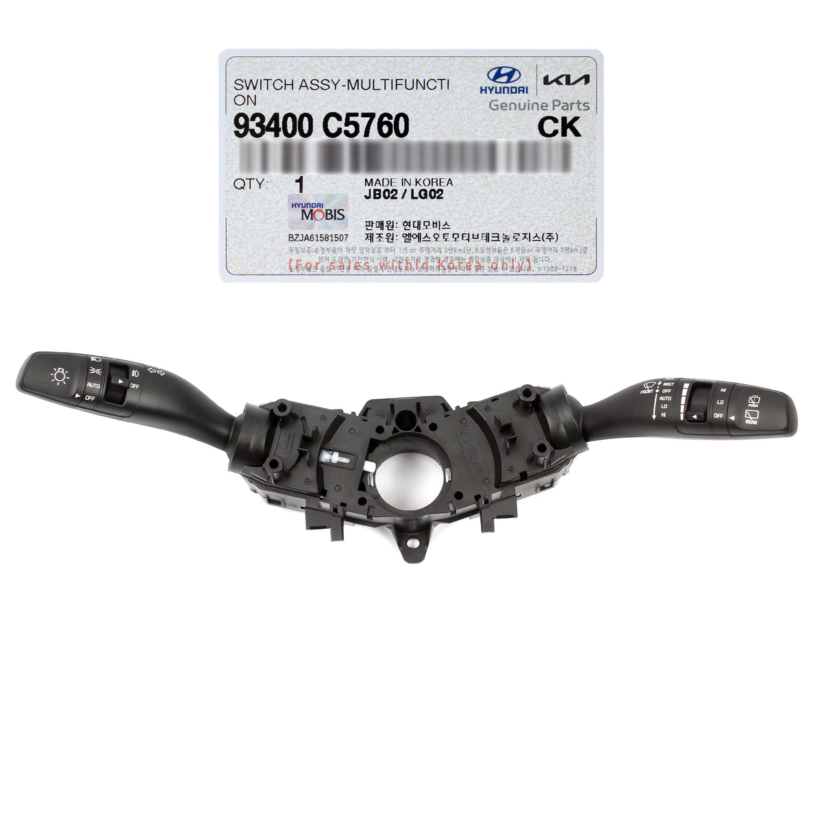 GENUINE Steering Column Multifunction Switch for 16-18 Kia Sorento 93400C5760
