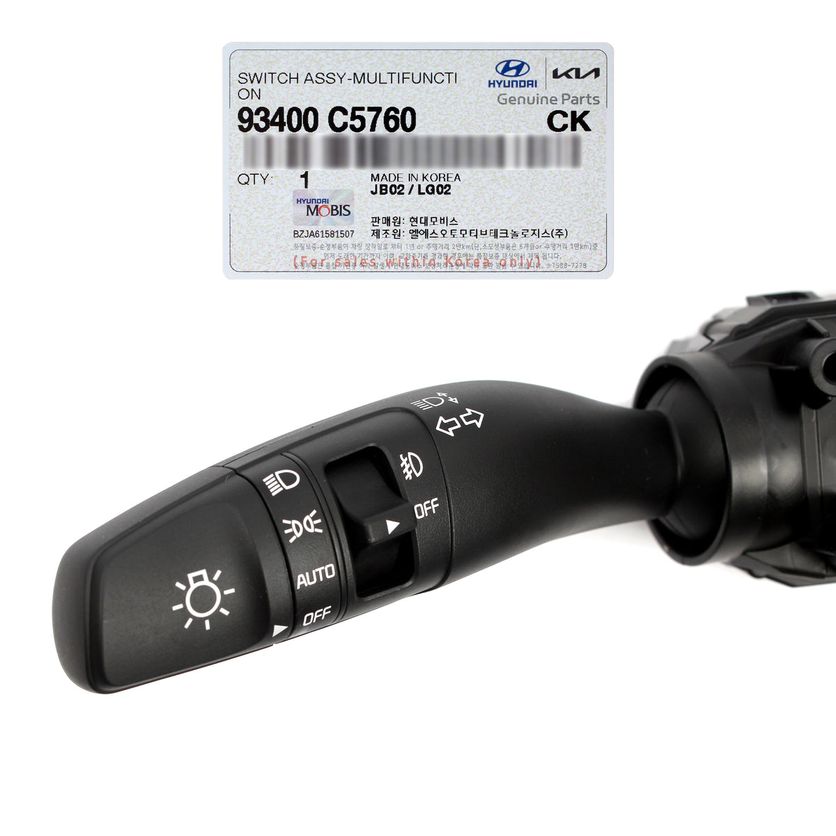 GENUINE Steering Column Multifunction Switch for 16-18 Kia Sorento 93400C5760