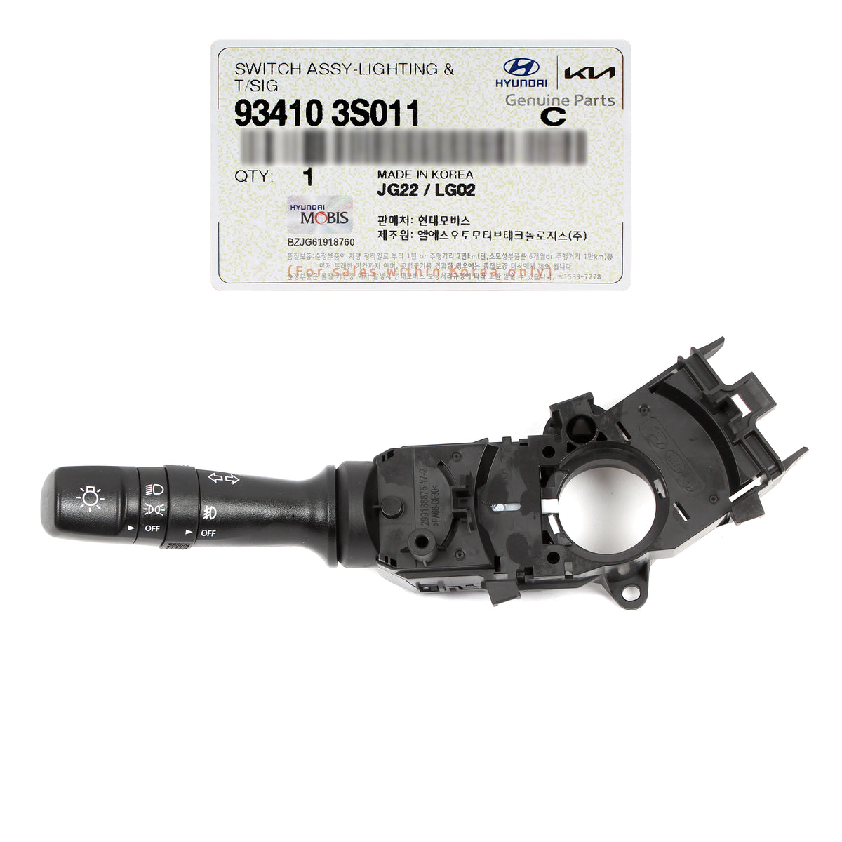 GENUINE Headlight &amp; Turn Signal Switch for 2002-2020 Hyundai Kia Compatibility