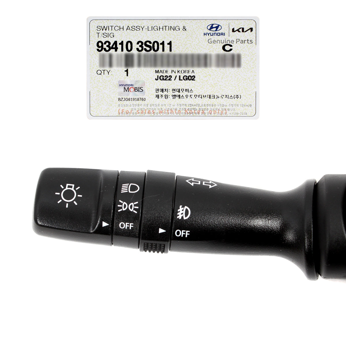 GENUINE Headlight &amp; Turn Signal Switch for 2002-2020 Hyundai Kia Compatibility