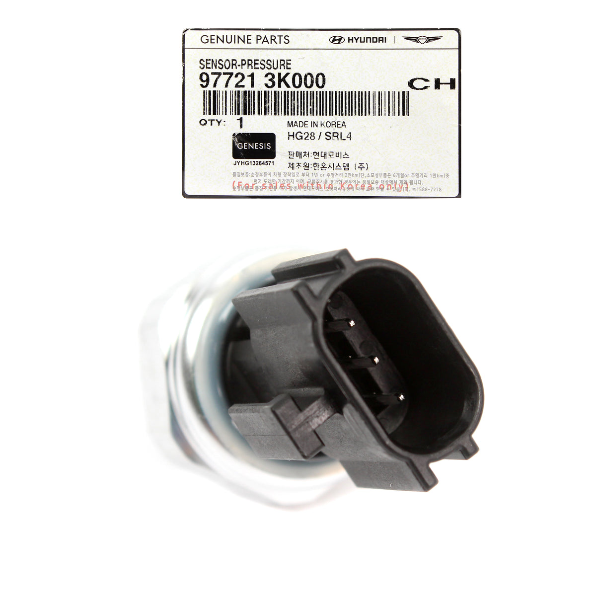 GENUINE HVAC Pressure Sensor Switch for 2005-2021 Hyundai Kia 977213K000