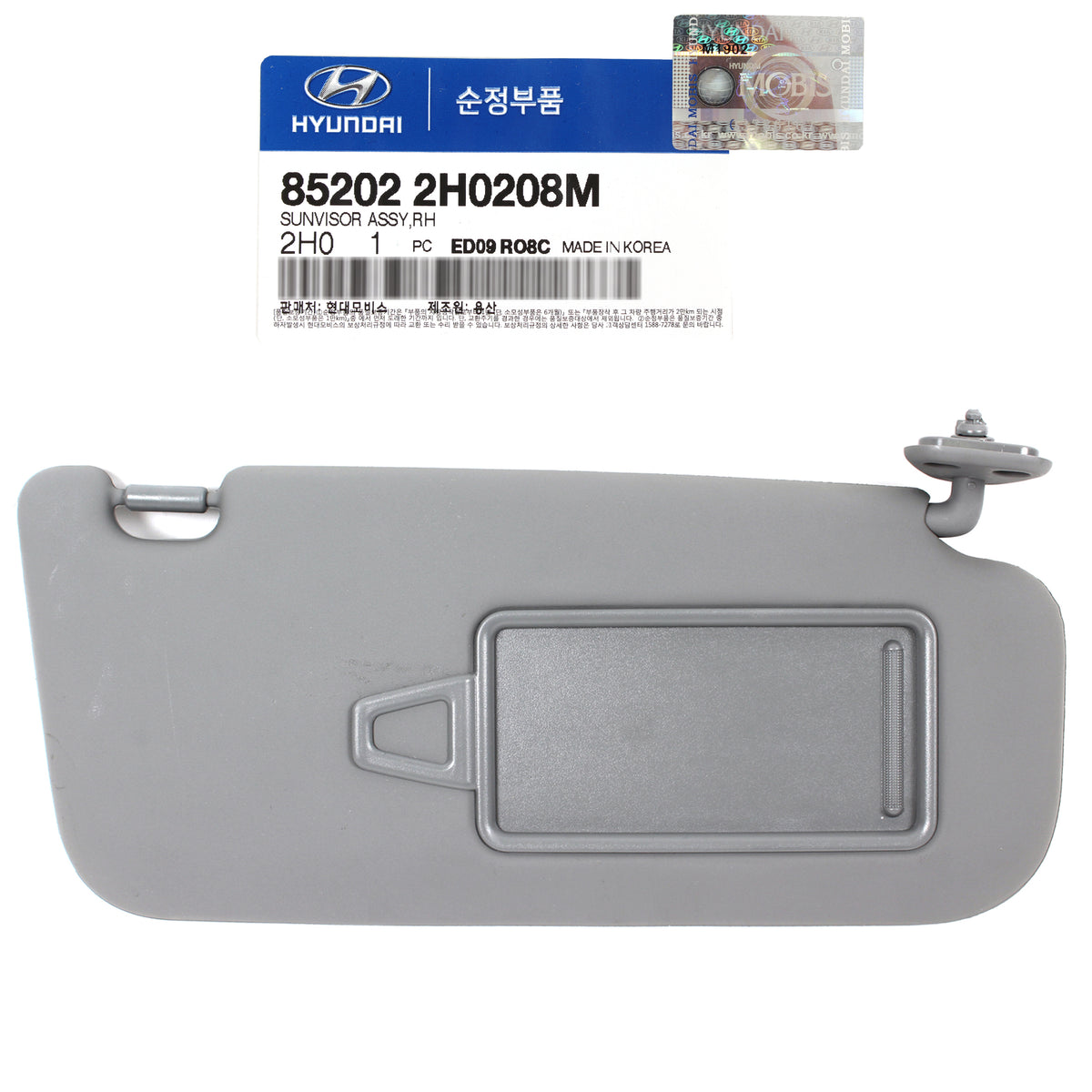 GENUINE Sun Visors Gray LH &amp; RH for 07-10 Hyundai Elantra OEM 852022H0208M