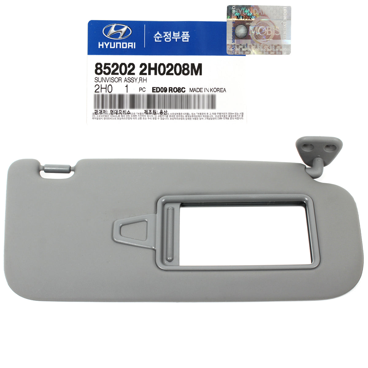 GENUINE Sun Visors Gray LH &amp; RH for 07-10 Hyundai Elantra OEM 852022H0208M