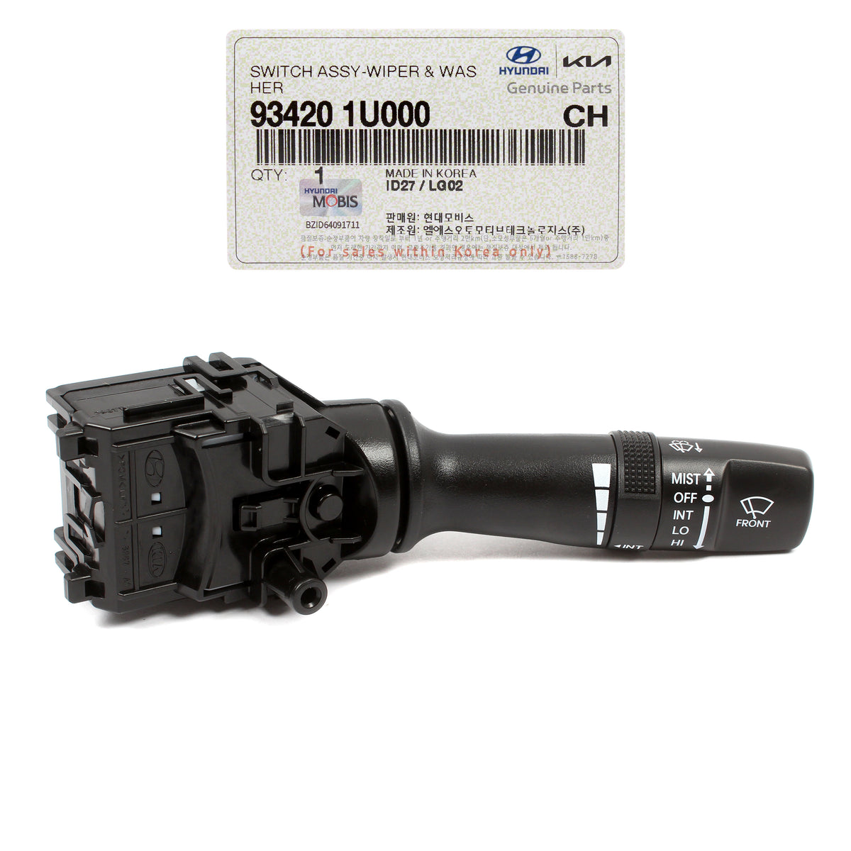 GENUINE Windshield Wiper Switch for 11-18 Elantra Sonata Forte Rio 934201U000