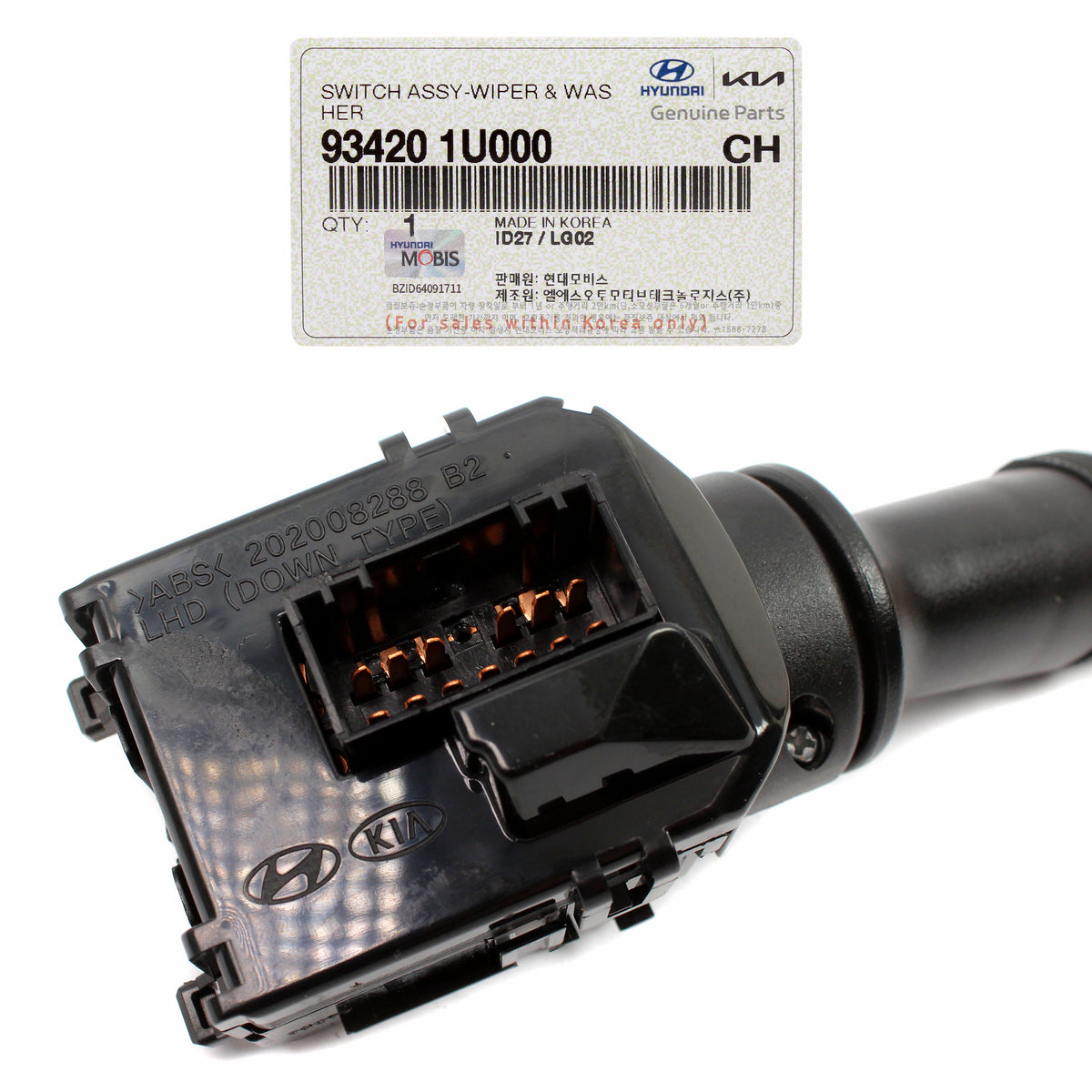 GENUINE Windshield Wiper Switch for 11-18 Elantra Sonata Forte Rio 934201U000