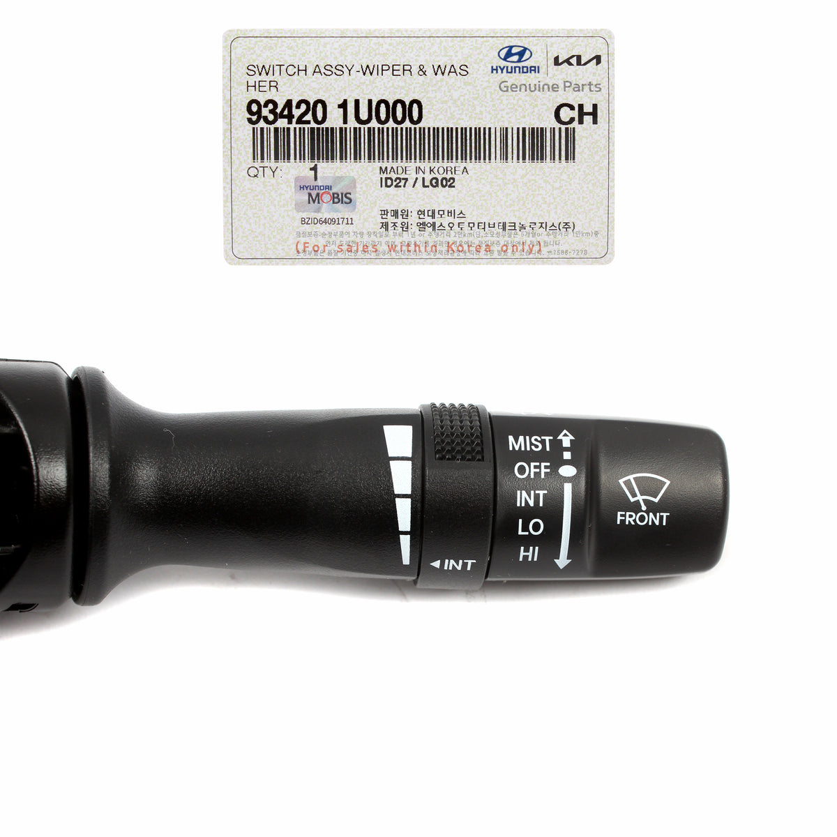 GENUINE Windshield Wiper Switch for 11-18 Elantra Sonata Forte Rio 934201U000