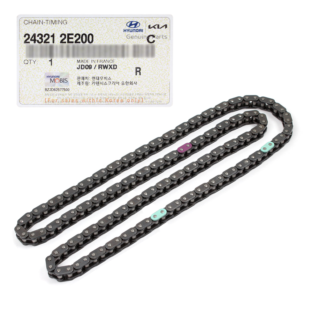 GENUINE Engine Timing Chain Kit &amp; VVT Gears for 2014-2017 Hyundai Kia 2.0L