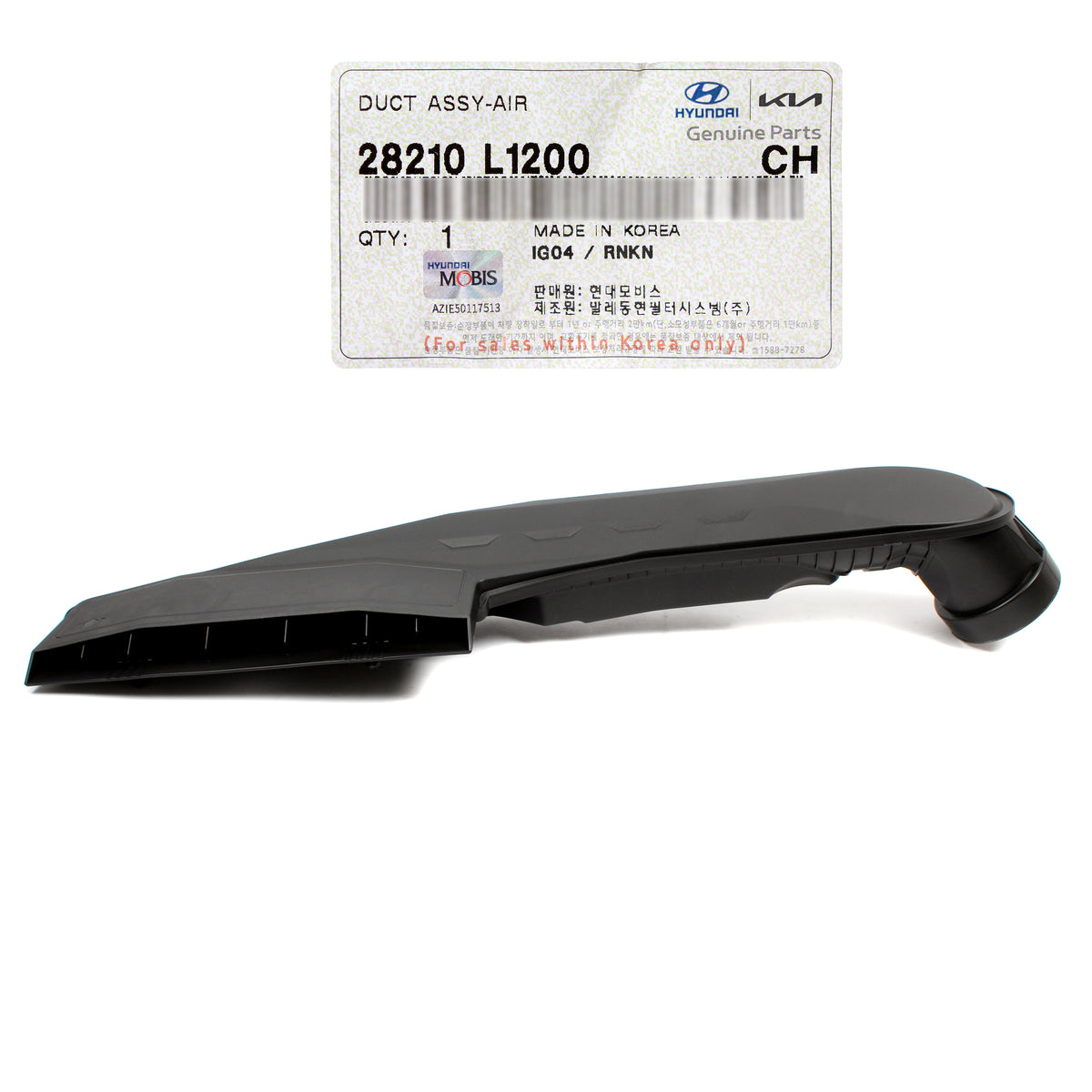 Genuine Air Cleaner Intake Duct for HYUNDAI SONATA 2.5L 2021-2023 OEM 28210L1200