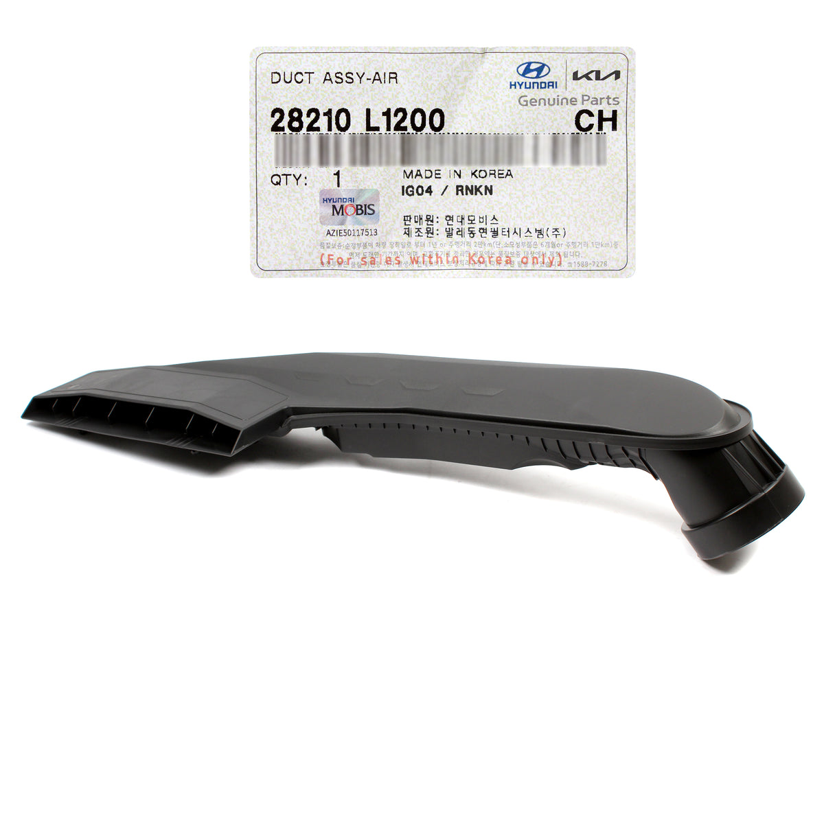 Genuine Air Cleaner Intake Duct for HYUNDAI SONATA 2.5L 2021-2023 OEM 28210L1200