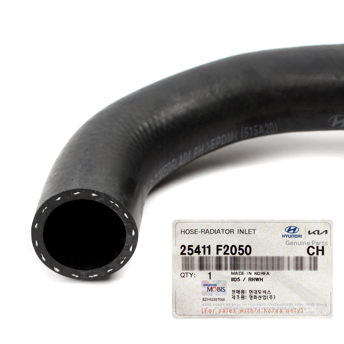 GENUINE Radiator Upper Hose for 2017-23 Elantra Veloster Forte 2.0L 25411F2050