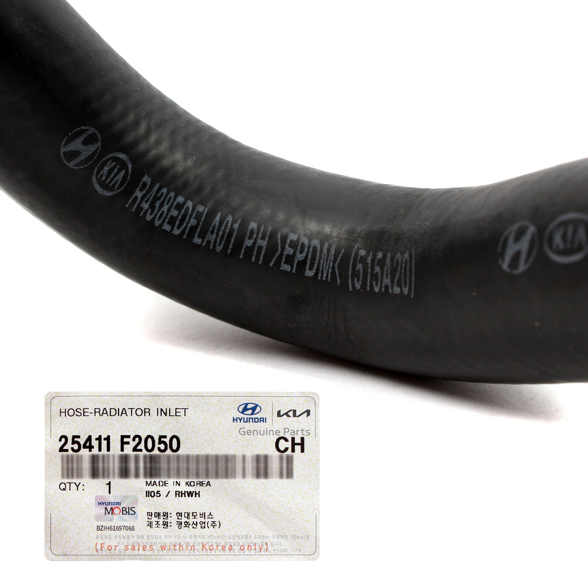 GENUINE Radiator Upper Hose for 2017-23 Elantra Veloster Forte 2.0L 25411F2050