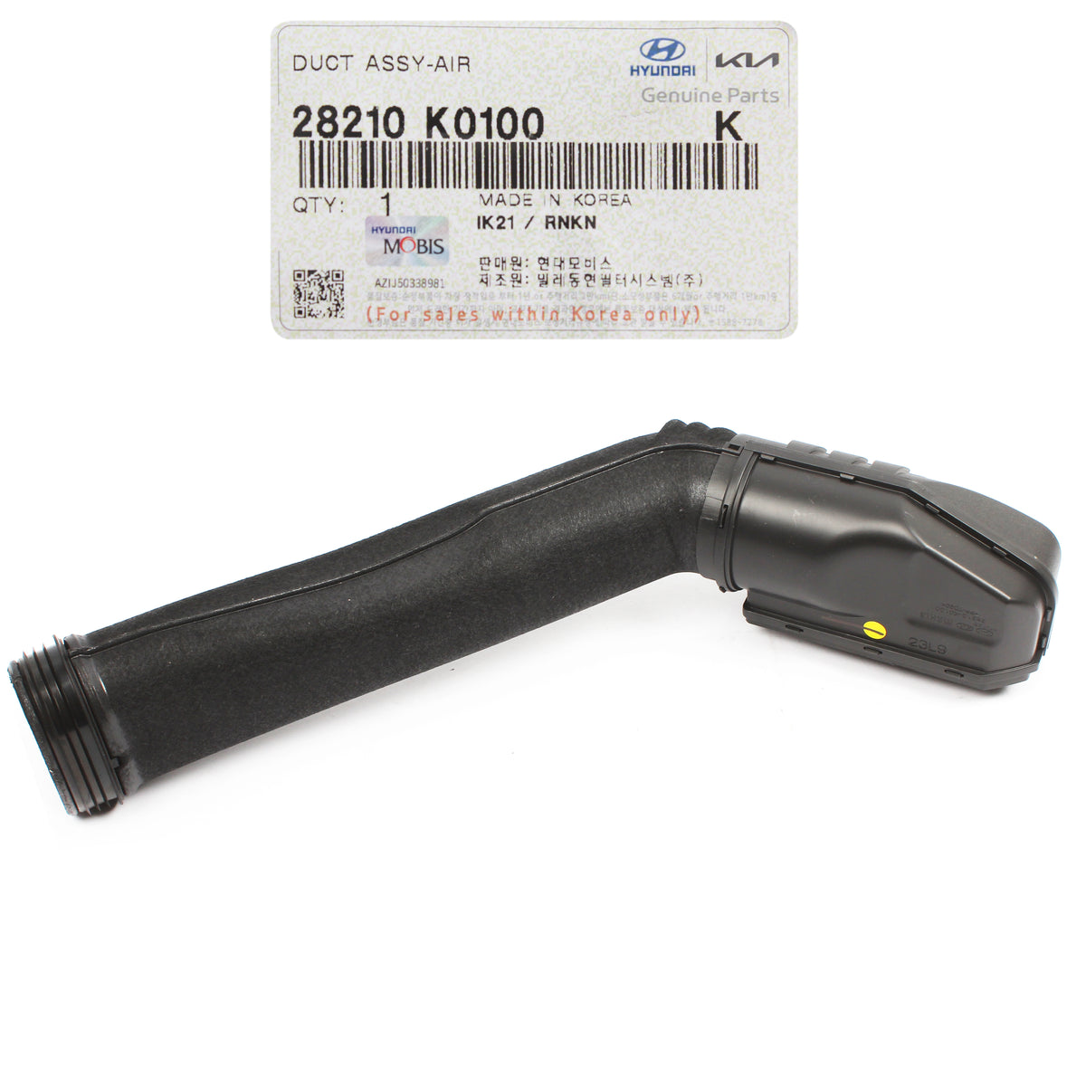 GENUINE Air Intake Duct Hose for 2020 2021 2022 2023 Kia Soul 28210K0100