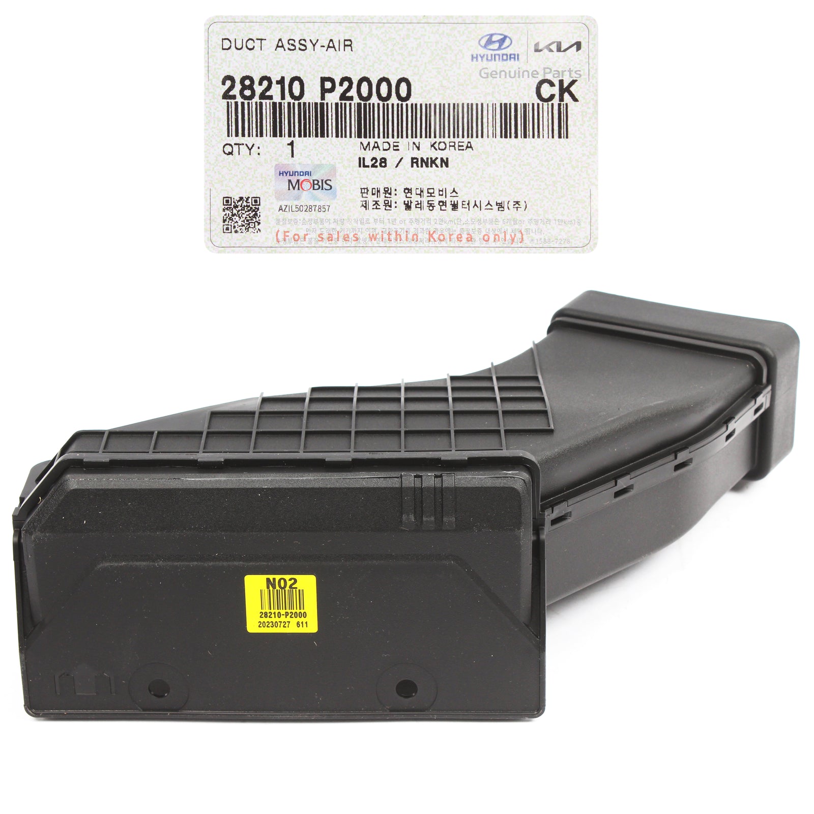 GENUINE Air Intake Duct for Hyundai Santa Cruz 22-23 Santa Fe 21-23 28210P2000