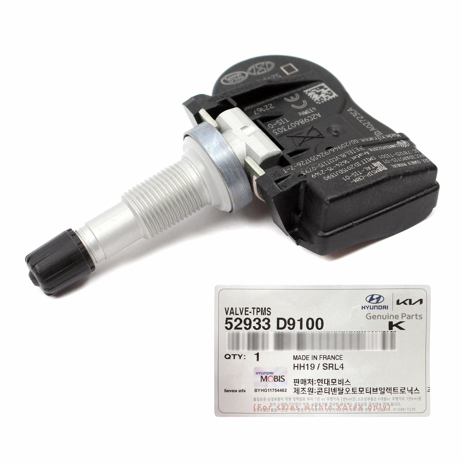 GENUINE TPMS Tire Pressure Sensor 4 pcs for 2016-2020 Hyundai Kia OEM 52933D9100