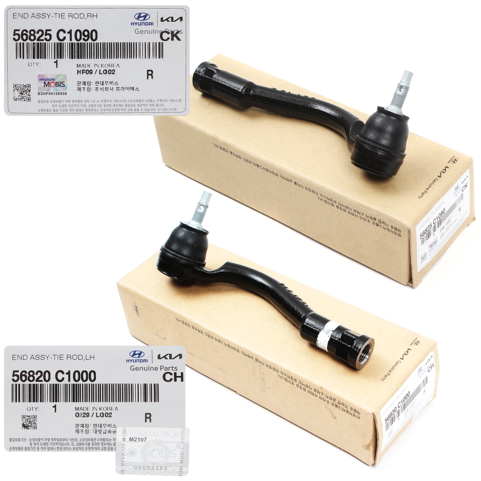 OEM Outer Tie Rod End LEFT & RIGHT for 15-19 Sonata Optima Sorento 56825C1090