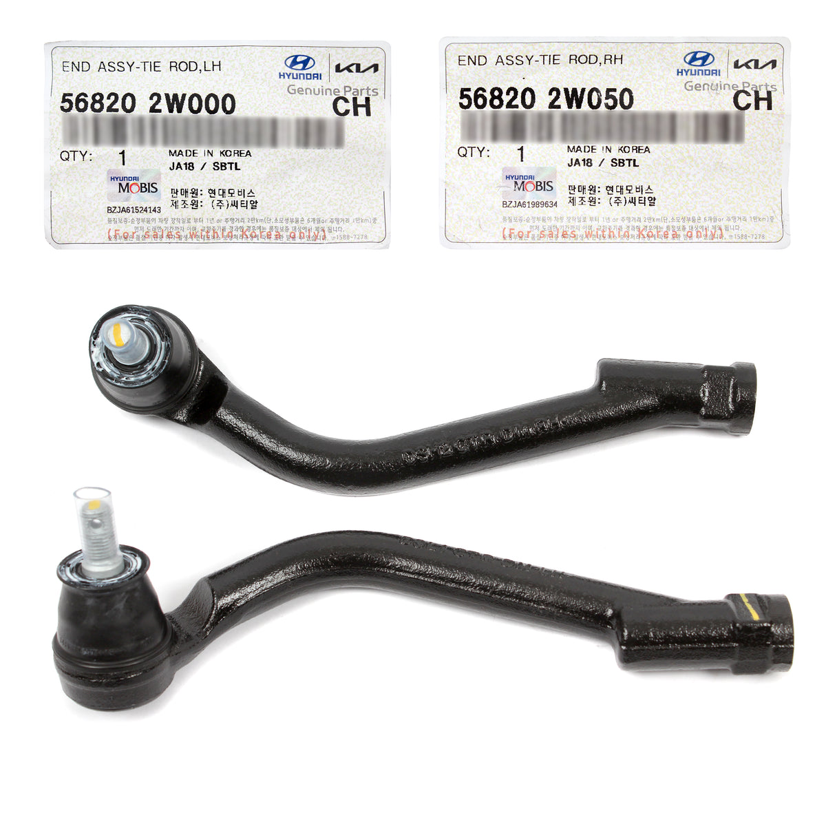 GENUINE Outer Tie Rod Ends LEFT &amp; RIGHT for 13-18 Hyundai Santa Fe 568202W050