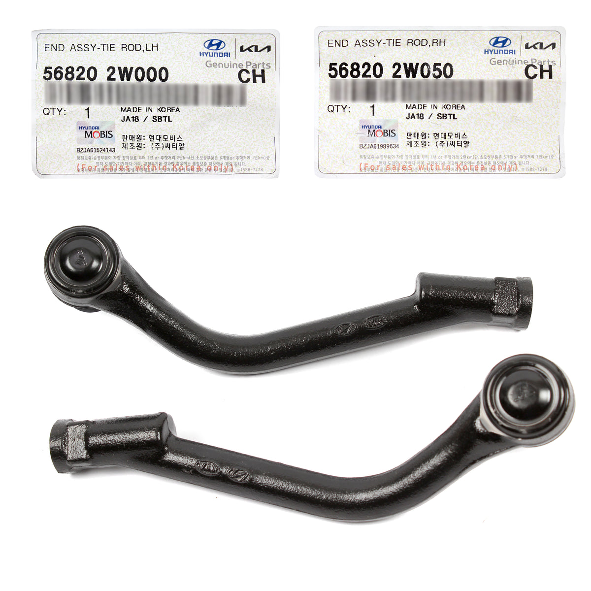 GENUINE Outer Tie Rod Ends LEFT &amp; RIGHT for 13-18 Hyundai Santa Fe 568202W050