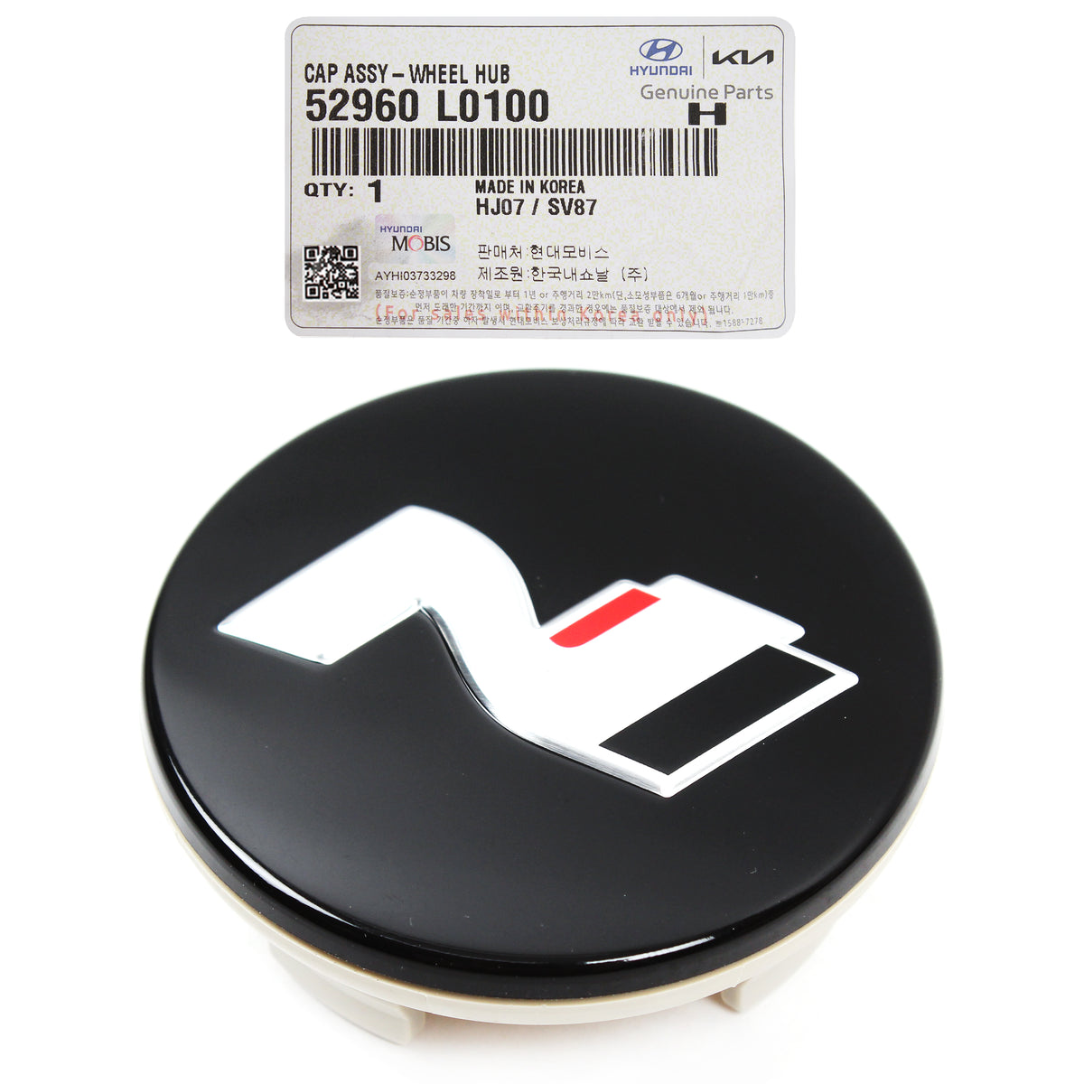 GENUINE Aluminum Wheel Center Cap for 21-23 Elantra Sonata N-Line 52960L0100