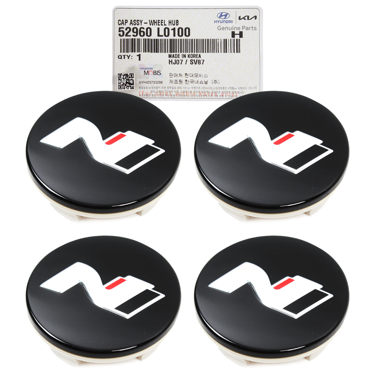 GENUINE Aluminum Wheel Center Caps for 21-23 Elantra Sonata N-Line 529 ...