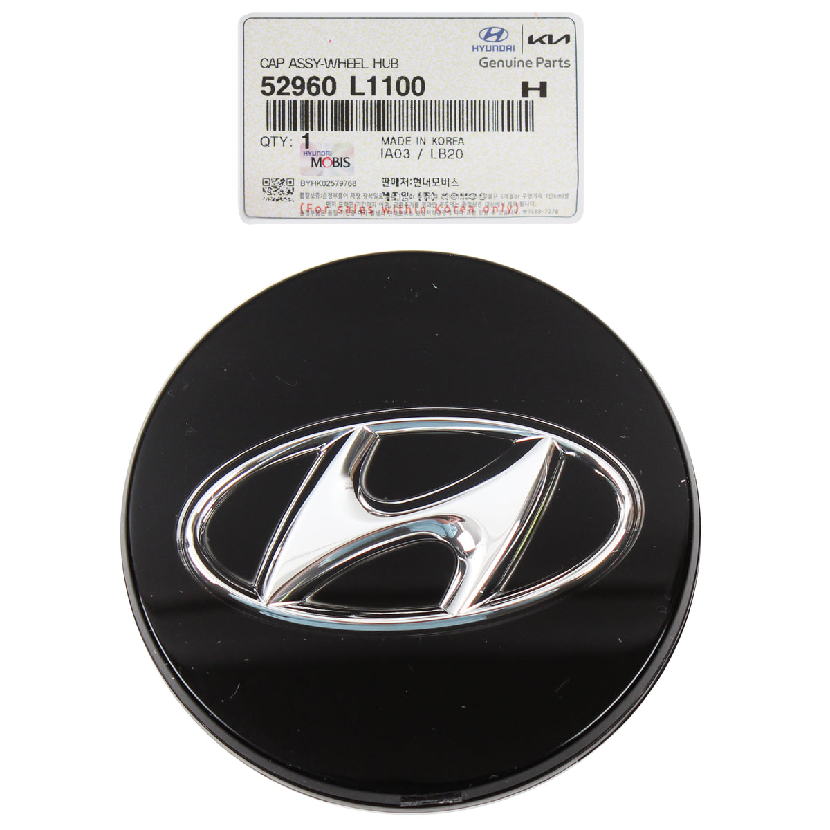 GENUINE Aluminum Wheel Center Cap for 2020-2022 Elantra Ioniq Sonata Tucson