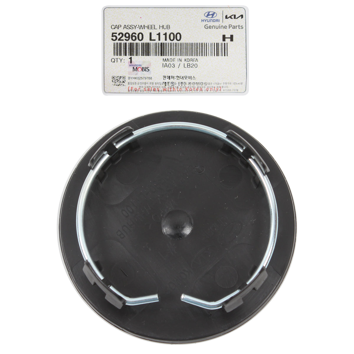 GENUINE 4 Aluminum Wheel Center Caps for 2020-2022 Elantra Ioniq Sonata Tucson