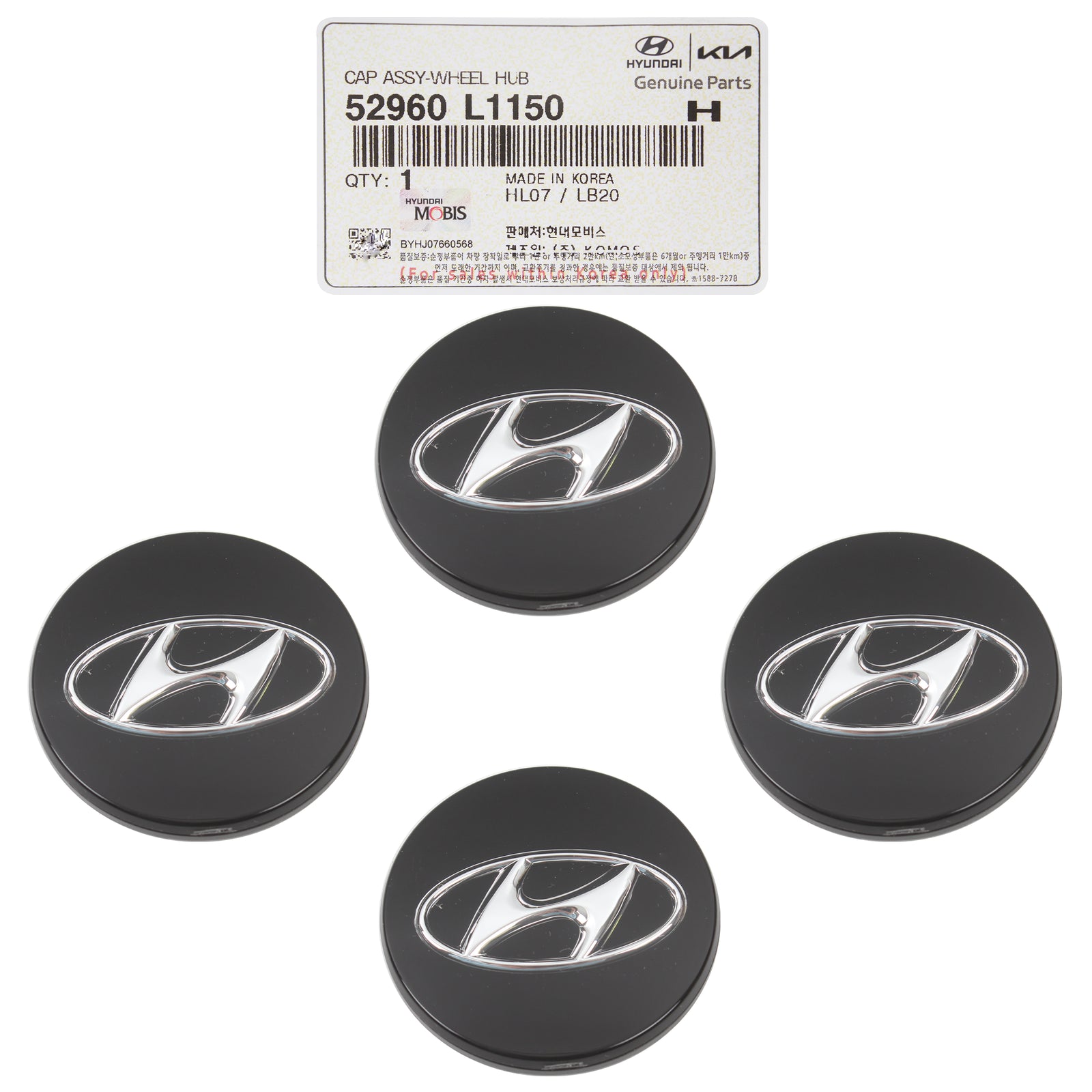 GENUINE Elantra Ioniq Sonata Tucson 20-22 for Aluminum Wheel Center Caps 4PCS