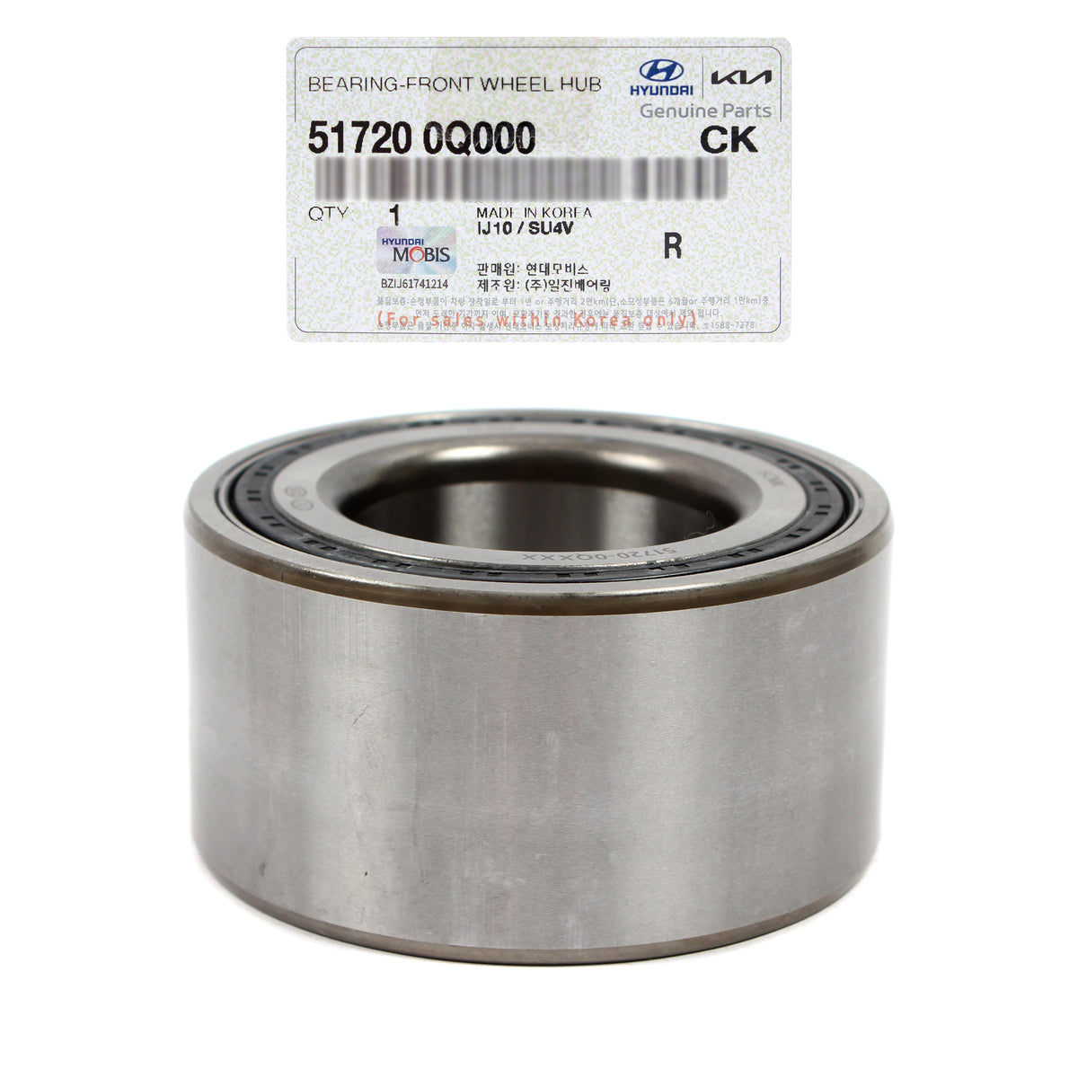 OEM 2X Front Wheel Hub Bearings for 07-19 Elantra Veloster Forte Soul 517200Q000