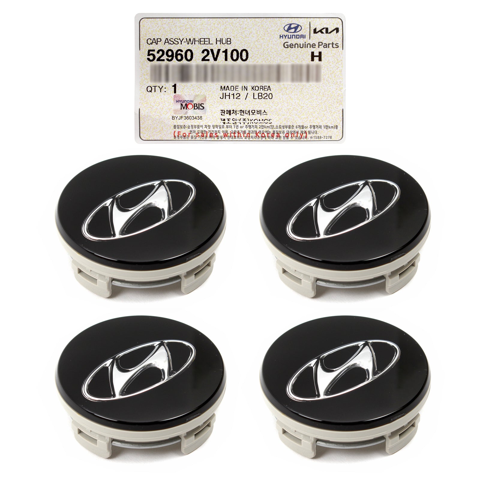 GENUINE 4 sets Aluminum Wheel Hub Cap 529602V100 ACCENT VELOSTER 15-17