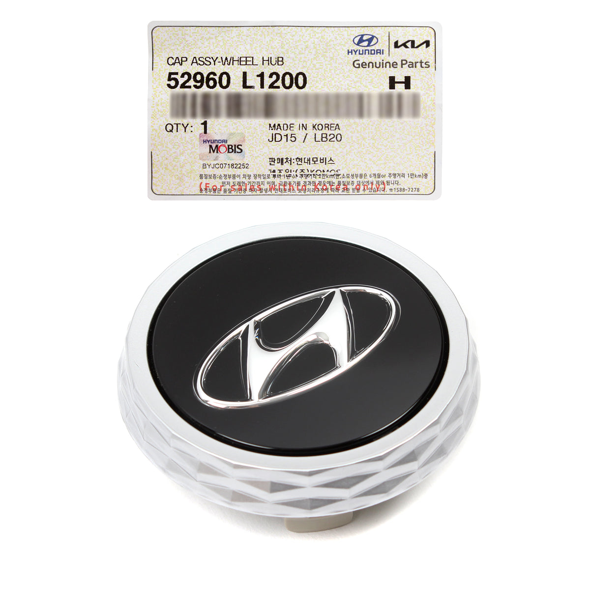 GENUINE Wheel Center Cap 18" 19" for 21-23 Elantra 20-23 Sonata 52960L1200